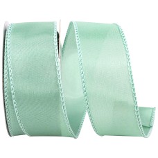 1.5 Inch Aqua Satin Ribbon With Wired Edges, 10 Yard Spool (1 Spool) SALE ITEM